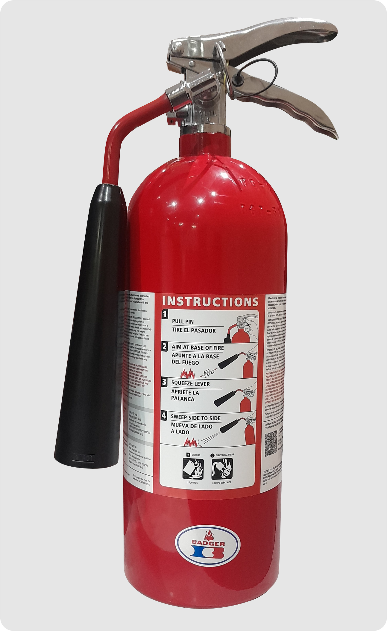 Extintor BADGER 5 Lbs CO2
