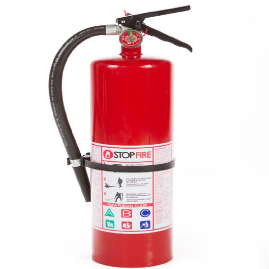 Extintor STOP FIRE 10 Lbs polvo químico ABC
