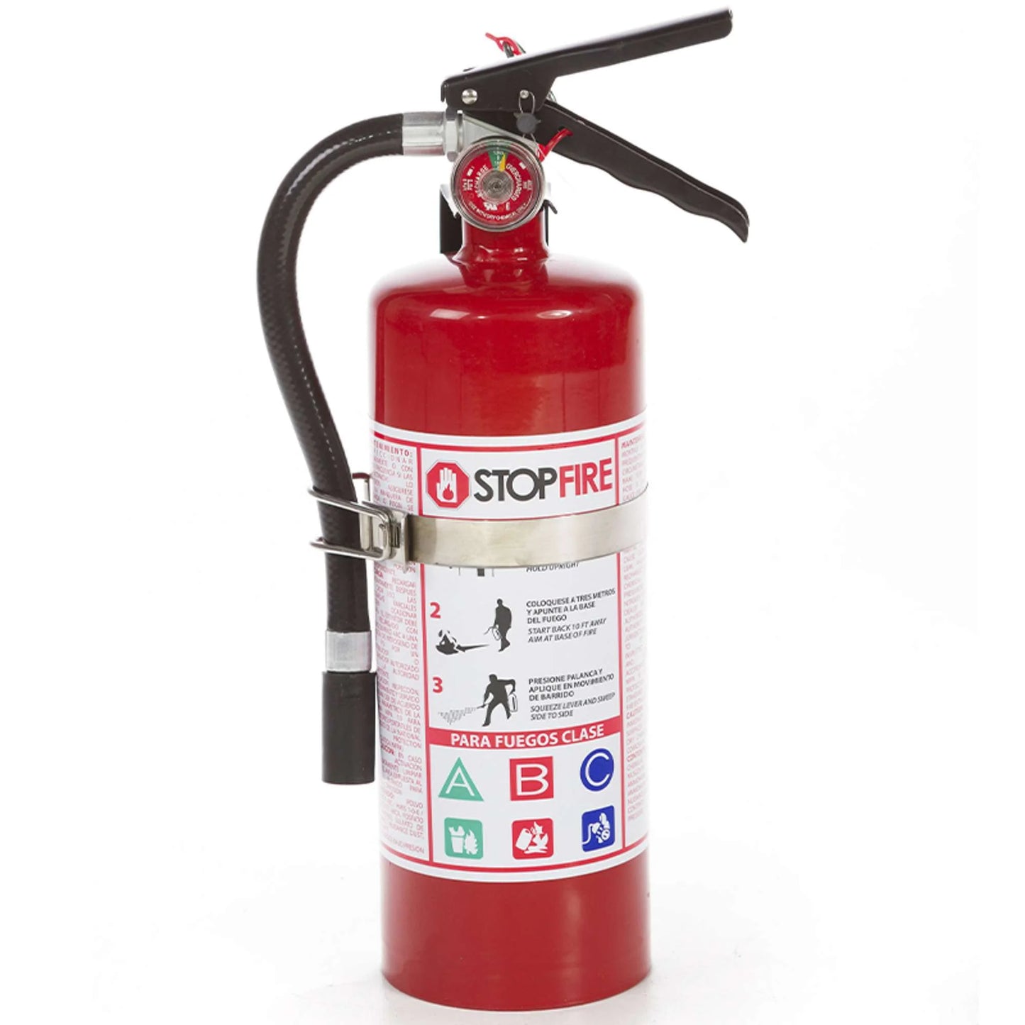 Extintor STOP FIRE 5 Lbs polvo químico ABC