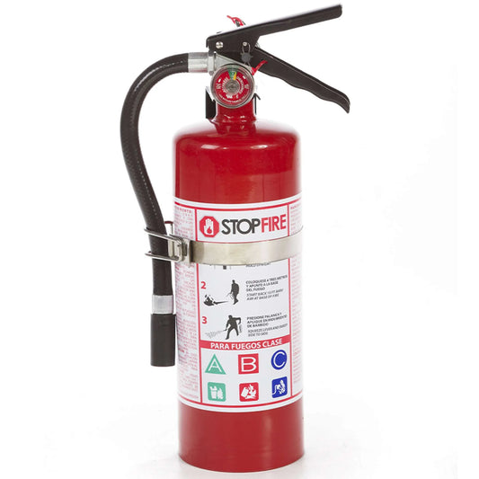 Extintor STOP FIRE 5 Lbs polvo químico ABC