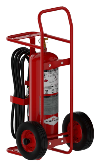 Extintor AMEREX 50 Lbs Rodante de polvo químico ABC